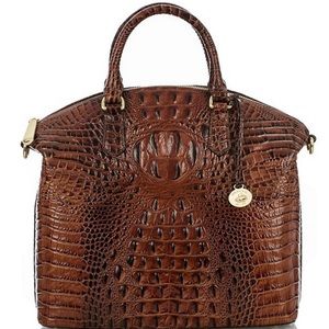 Brahmin Large Duxbury Satchel in Pecan